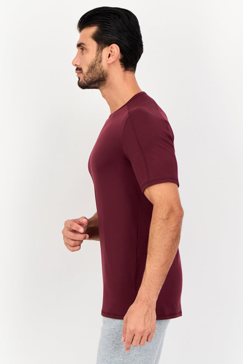 UNDER ARMOUR تي شيرت تدريب قصير الأكمام للرجال، ماروني - Image 2