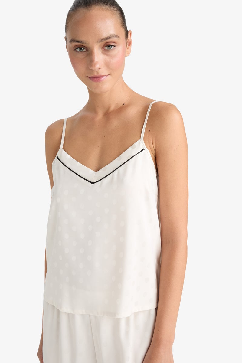 DeFacto Beige Woman Regular Fit Satin 2 Piece Set Casual - Image 4