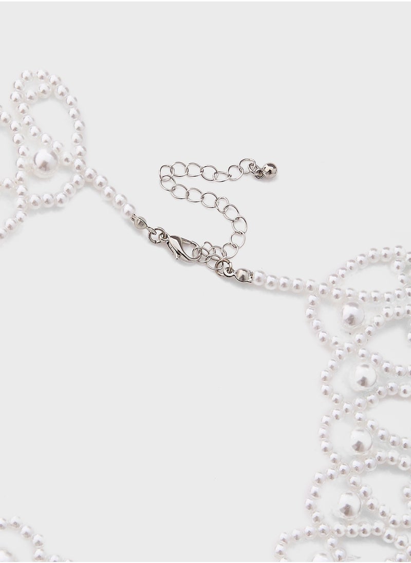 Ella Limited Edition Floral Pearl Necklace  - Image 3