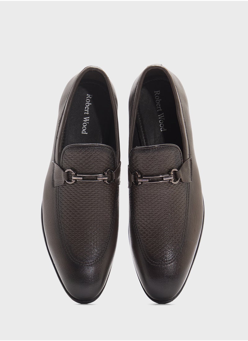 Robert Wood Genuine Leather Formal Slip Ons  - Image 4