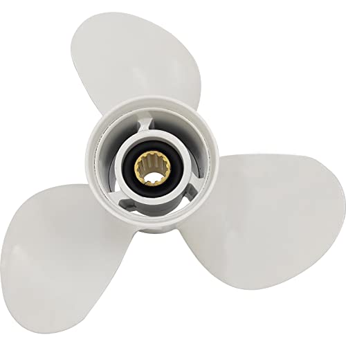 DLNIG 11 3/4×10-G Boat Propeller for Yamaha - for Yamaha Outboard Engines T25hp,30hp 40hp 48hp 50hp 55hp 60hp,F30/50/60 Replace 663-45954-01-EL,13 Spline Tooth - Aluminum Outboard Propeller - Image 1