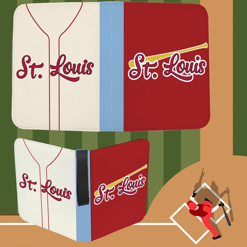 KivolFun Baseball Card Binder with Sleeves 900 Pocket  St. Louis Baseball Trading Card Holder Baseball Collector Album Sports Trading Card 3 Ring Binder Storage Book Folder Case  - Image 4
