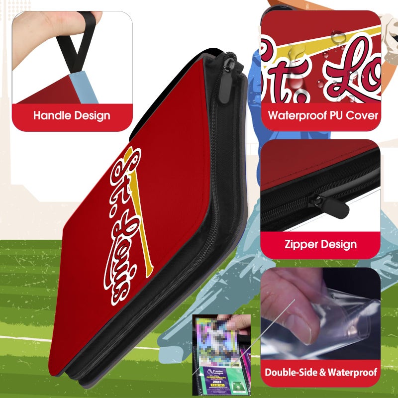KivolFun Baseball Card Binder with Sleeves 900 Pocket  St. Louis Baseball Trading Card Holder Baseball Collector Album Sports Trading Card 3 Ring Binder Storage Book Folder Case  - Image 2