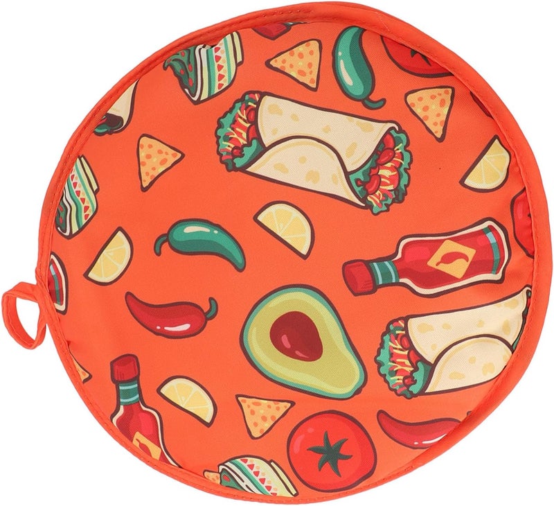 Insulated Large Tortilla Warmer Pouch for Quick Heating Up to 15 Tortillas, Portable Convenience for Parties and Gatherings, 11.8 Inch Diameter, Cloth Material - Image 2