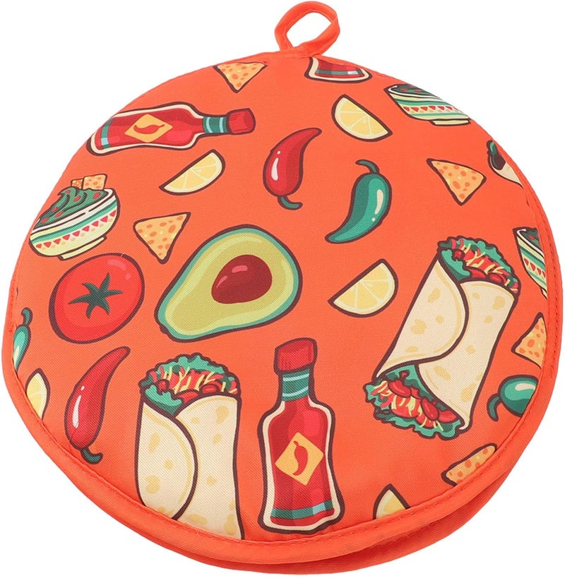 Insulated Large Tortilla Warmer Pouch for Quick Heating Up to 15 Tortillas, Portable Convenience for Parties and Gatherings, 11.8 Inch Diameter, Cloth Material - Image 5