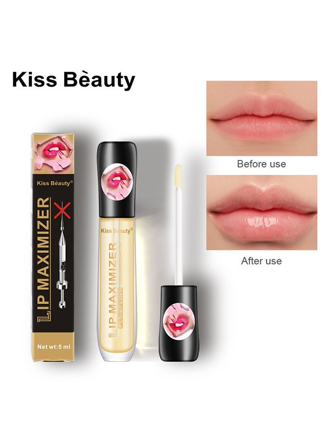 Kiss Beauty - Lip Plumper Moisturizing Lips Plumper Instant Volume Vitamin E Lip Plumping Serum Plump It Volumizing Lip Plumper, Natural Lip Plumper Serum Moisturizing Lasting Reduce Fine Lines - Image 1