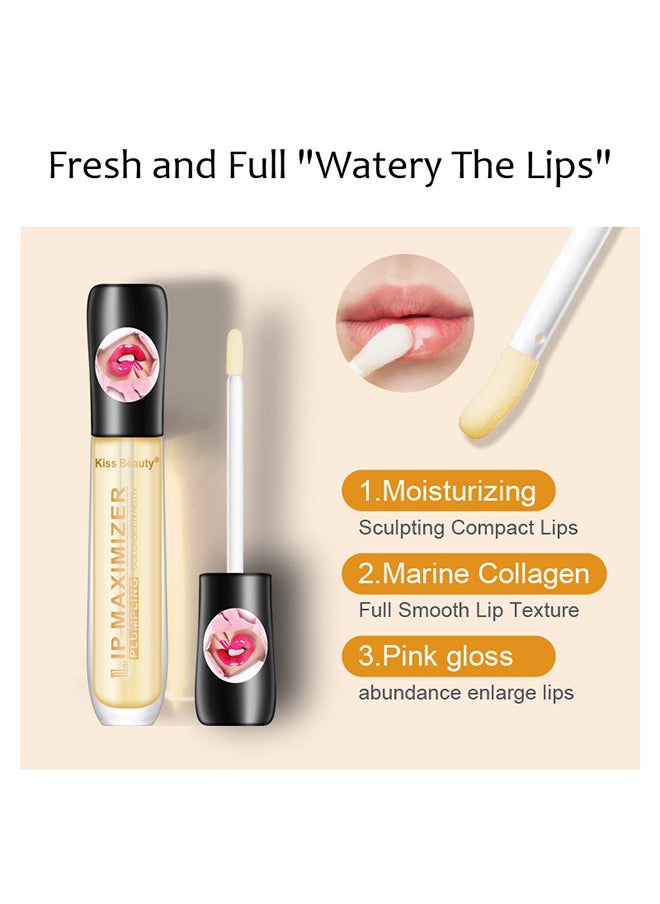 Kiss Beauty - Lip Plumper Moisturizing Lips Plumper Instant Volume Vitamin E Lip Plumping Serum Plump It Volumizing Lip Plumper, Natural Lip Plumper Serum Moisturizing Lasting Reduce Fine Lines - Image 1