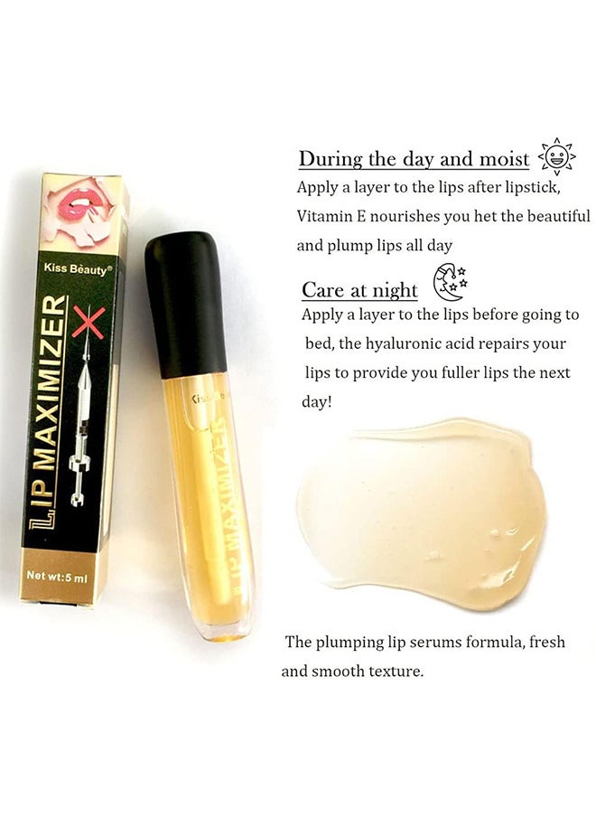 Kiss Beauty - Lip Plumper Moisturizing Lips Plumper Instant Volume Vitamin E Lip Plumping Serum Plump It Volumizing Lip Plumper, Natural Lip Plumper Serum Moisturizing Lasting Reduce Fine Lines - Image 1