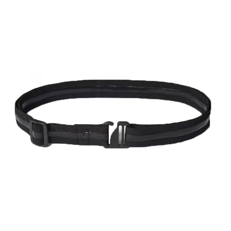 Elastic No-Trace Unisex Black Belt for Denim Black (shirt fixed epoxy non-slip Belt)