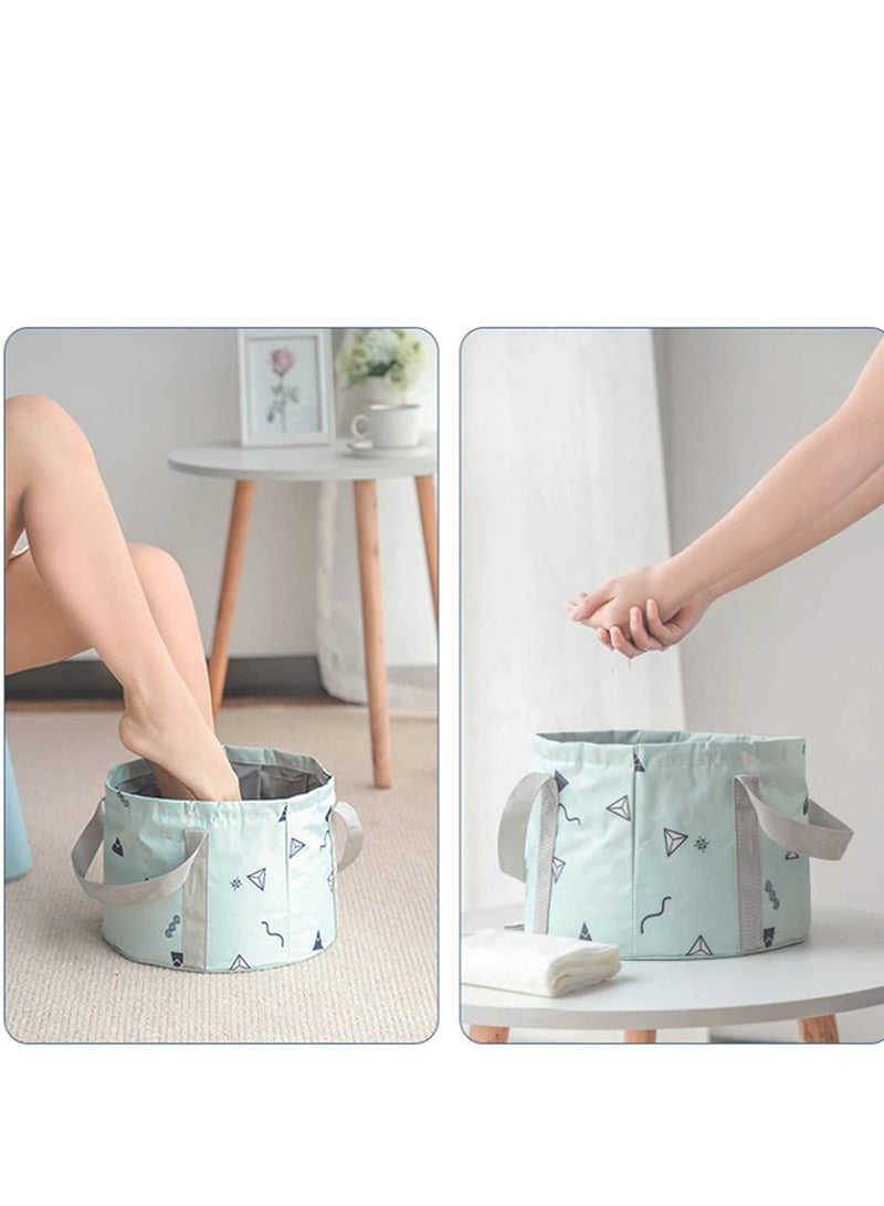 SYOSI 18L Large Collapsible Foot Bath Tub for Travel Camping, Portable Soak Spa Basin Foldable Water Bucket Soaking Feet, Washing, Bathtub, Outdoor, Green - Image 4