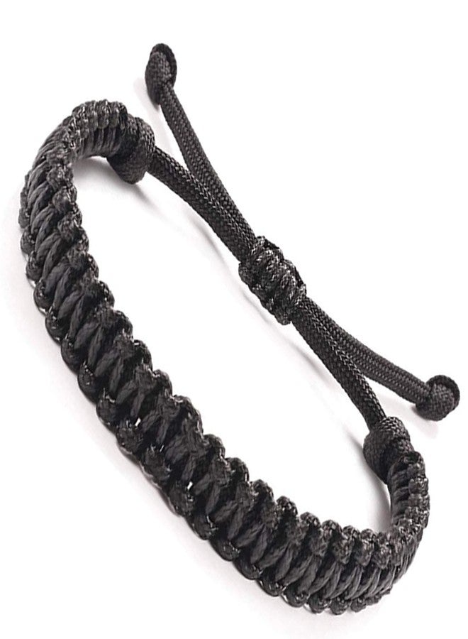 Legacy Black Thread Bracelet for Men Women Adjustable Powerfull Negative Energy Protection Victory Good Luck Bracelet Antique Elegant (Black) - Image 1