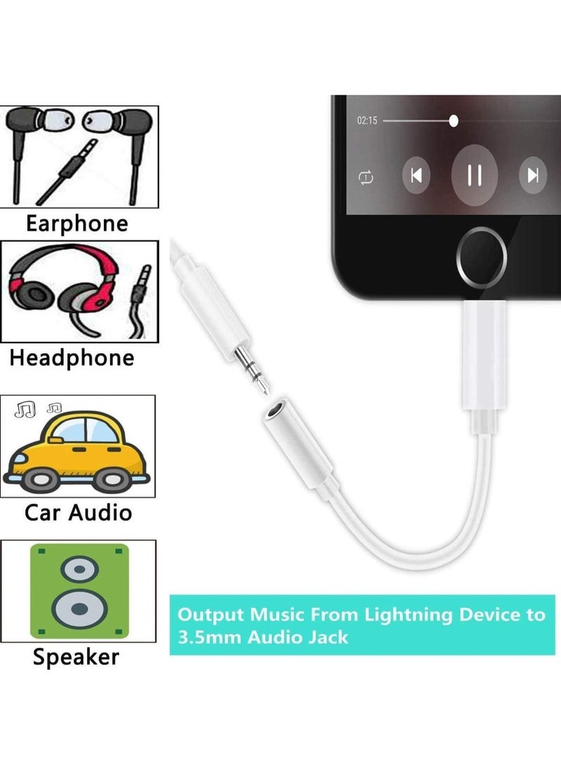 التجسيد محول جاك سماعة الرأس 【معتمد من MFI】 متوافق مع آيفون Lightning إلى محول صوت 3.5 مم سماعات الرأس لجميع أجهزة آيفون وأجهزة iOS - Image 3
