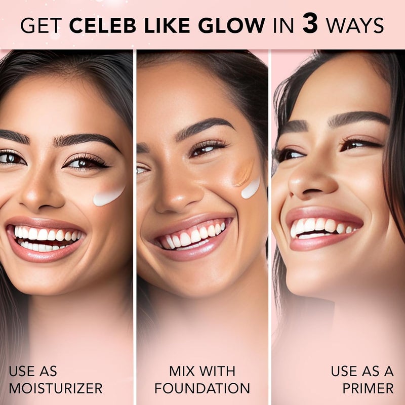 Facescanada FACES CANADA Super Easy Glam Combo  Strobe Cream  Rose Gold 18 ml  Magneteyes Kajal  Black 035 gm  Comfy Matte Wow Liquid Lipstick  Cocoa Crush 07 38 ml  Illuminating  Glowing Makeup Base  Highly Pigmented - Image 2