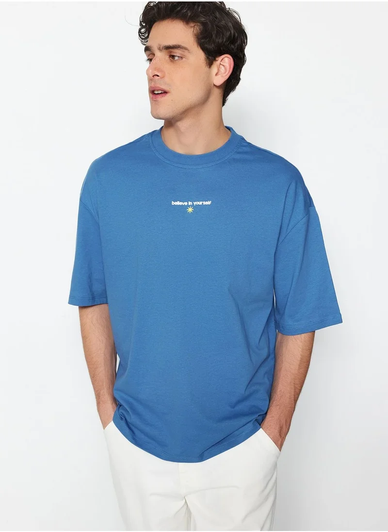 trendyol Text Printed Crew Neck T-Shir