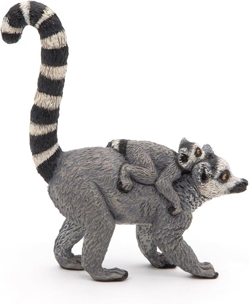 Papo  Lemur and Baby  Realistic Figurine  for Ages 3  Wild Animal Kingdom Collection  Hand Painted  Highly Detailed  Durable and Educational  Gift Idea  Collectable  Lemur and Baby - Image 3