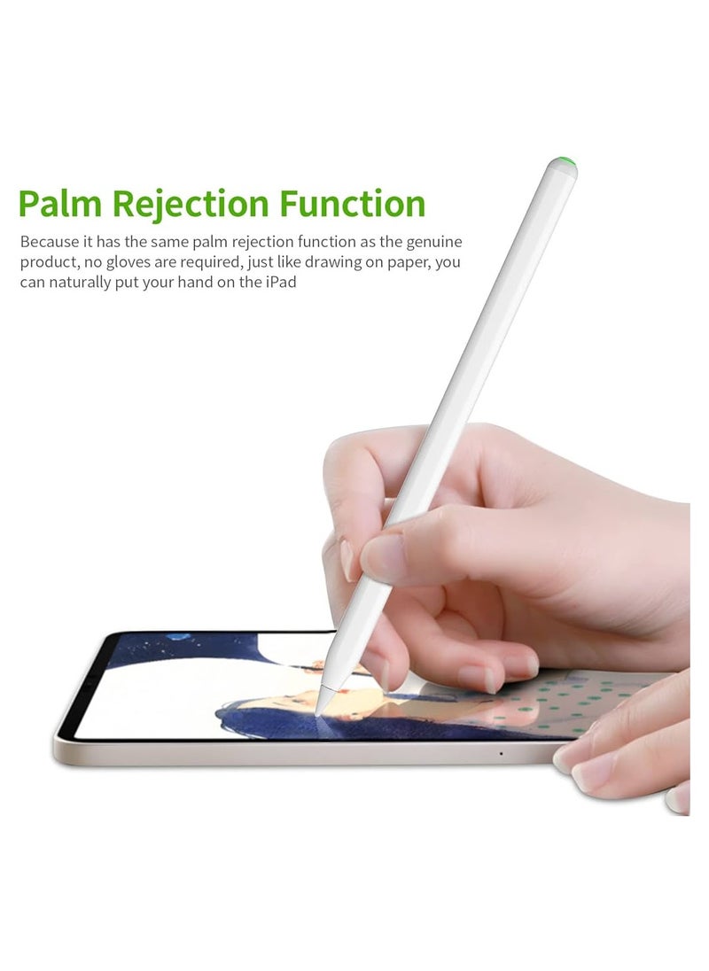 CHAPPELINE Stylus pen for iPad with palm rejection function active pencil compatible (2018-2024) Apple iPad Pro iPad 10/9/8/7/6th generation iPad Air 5/4/3 Generation iPad Mini 6/fifth generation Dual mode charging (TYPE-C+ Magnetic iPad charging styles pen)  - Image 4