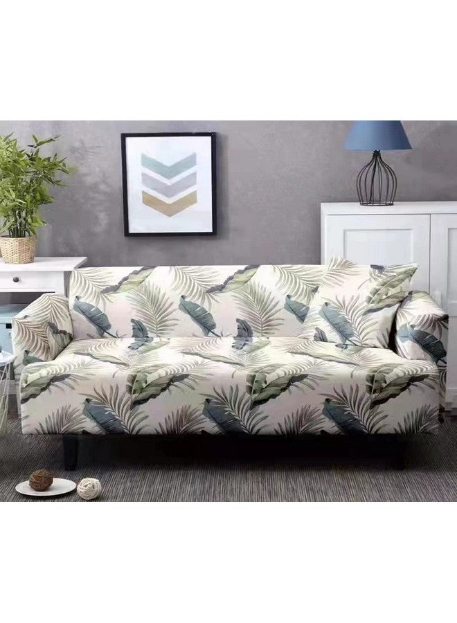 House of Quirk Universal Triple Seater Sofa Cover Big Elasticity Cover for Couch Flexible 140 GSM Sofa Slipcover (Beige Fern, 185-230cm) - Image 2