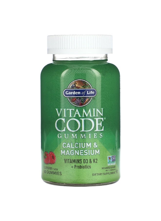 Garden of Life Garden of Life, Vitamin Code Gummies, Calcium & Magnesium, Raspberry, 60 Gummies  - Image 1