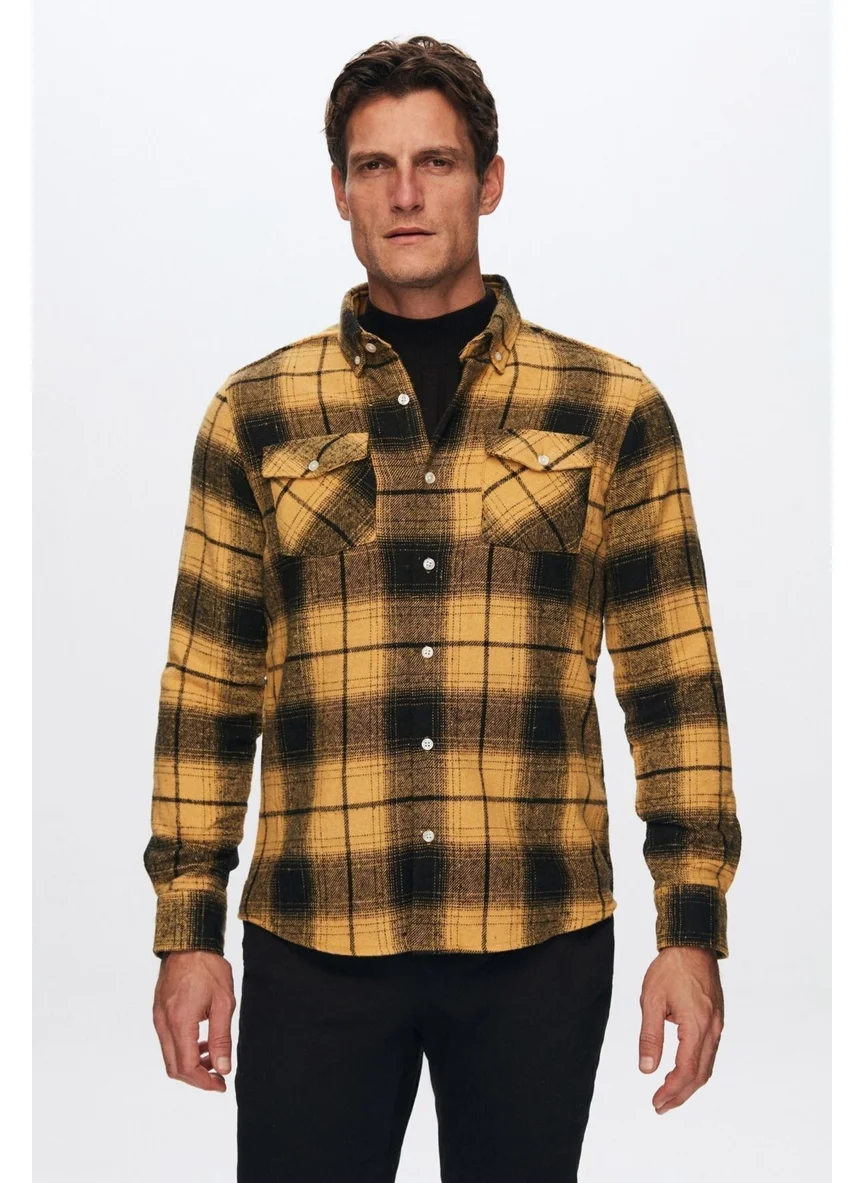 دي أس دامات Ds Damat Regular Fit Yellow Shirt 1HC0214ODBN04