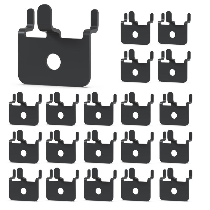 HUHOLE Pegboard Hooks 20PC Black Powder Coated Fits 14 and 18 Pegboard Heavy Duty Peg Board Hooks for Hanging Versatile and Stylish Peg Board Hooks Highly Adaptable