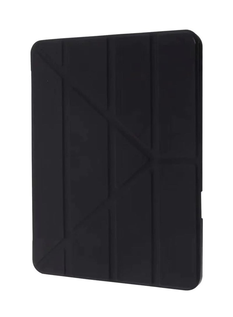 Case for iPad 10.2\10.5 Inch 9th 8th 7th Generation (2021/2020/2019) with Pencil Holder, 5-in-1 Multiple Viewing Angles, Silky Soft Silicone Cover & Soft Clear Back Cover, Auto Wake/Sleep, (Black) - Image 2