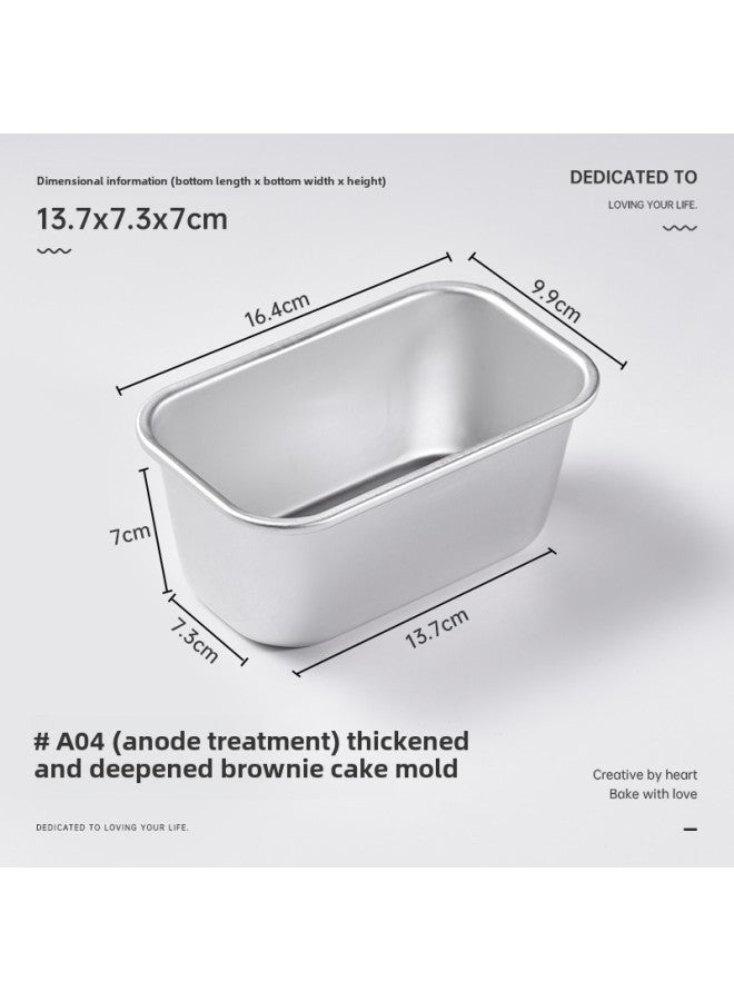 Baking Toast Bread Mold Brownie Cake Small Toast Box Homemade Luncheon Meat Steamed Oven With Songhua Chicken Leg-Colour:Brownie Anode Mold A04 (about 650ml) - Image 1