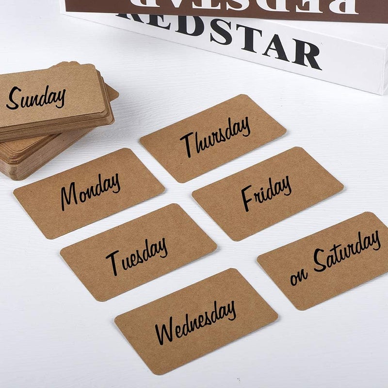 Nettbe 100pcs 3.54"x2" Blank Kraft Paper Business Card, Words Message Notes paper Tags, Mini Craft Cardboard Festival gifts - Image 5