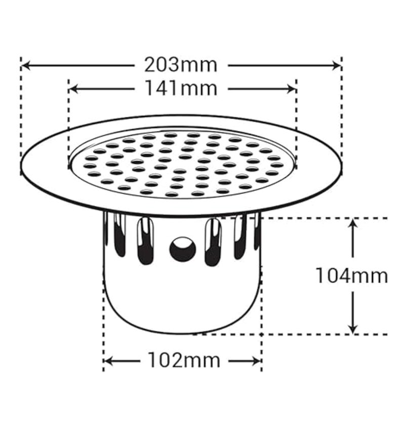 Drizzle فخ مكافحة الصراصير درizzle 5 بوصة دائري من الفولاذ المقاوم للصدأ بتشطيب كروم - Image 5