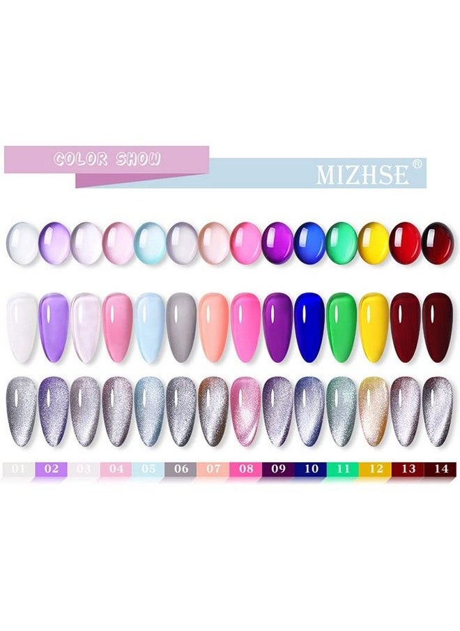 MIZHSE - 10Ml Universal Cat Eye Gel Nail Polish Bright Silver Uv Gel Nail Polish Glitter Nail Art Varnish With Magnetic (Sliver) - Image 1