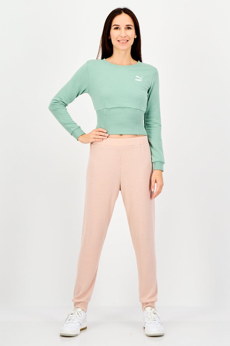 PUMA Women Sportswear Fit Long Sleeve Outdoor Sweatshirt, Mint Green - Image 2