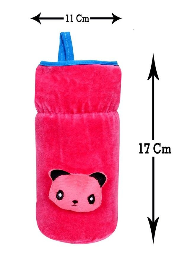 The Little Lookers - Bottle Cover For Philips Avent;Wide Neck Feeders Soft Plush Stretchable Baby Feeding Bottle Cover With Easy To Hold Strap (Blue & Pink Wide Neck 240 330Ml;8 11Oz) - Image 1
