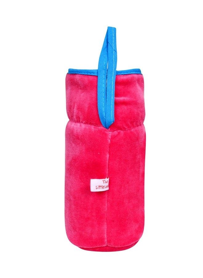 The Little Lookers - Bottle Cover For Philips Avent;Wide Neck Feeders Soft Plush Stretchable Baby Feeding Bottle Cover With Easy To Hold Strap (Blue & Pink Wide Neck 240 330Ml;8 11Oz) - Image 1