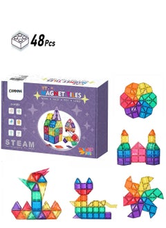 Cordova 3D Star Magnetic Tiles Set With Fun and Educational Toy STEAM for Learning & Creativity Best Gift for 3 to 8 Years Old Boys Girls (48 PCs)  - Image 1