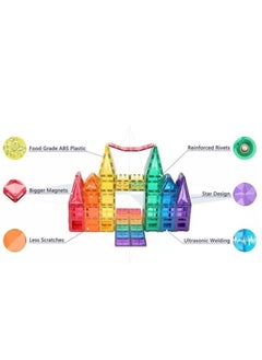 Cordova 3D Star Magnetic Tiles Set With Fun and Educational Toy STEAM for Learning & Creativity Best Gift for 3 to 8 Years Old Boys Girls (48 PCs)  - Image 2