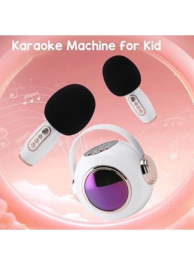 Kids Karaoke Speaker, Portable Kids Microphone with Crystal Clear Sound, Ice White, Kids Karaoke Machine for Fun and Development - Image 5