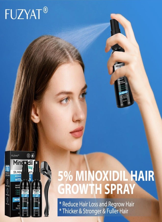 FUZYAT 5% Minoxidil for Men Hair Loss Treatment, Minoxidil for Women Hair Growth Spray, For Men & Women, Supports Thinning Hair, With Biotin, Easy Daily Application (60ml) - Image 4
