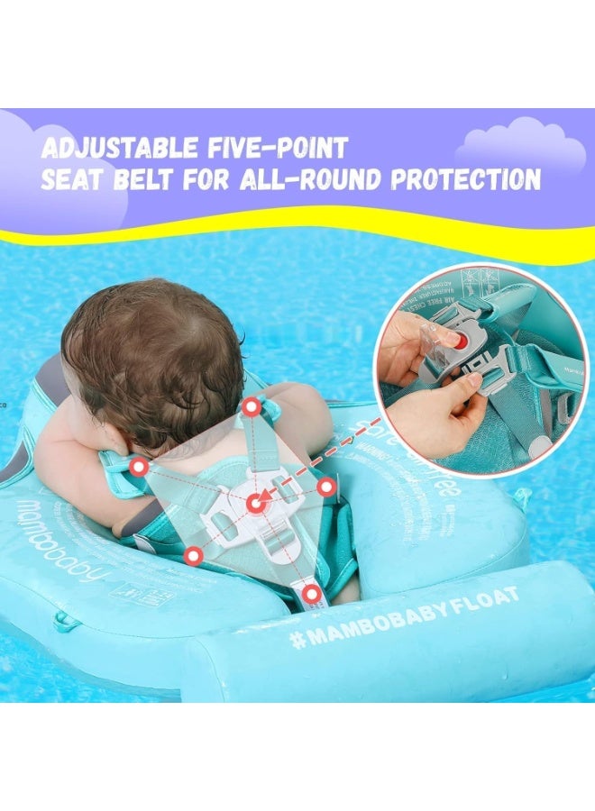 ROOTNRISEBLISS Baby Floats for Pool Canopy Removable Sun Protection Canopy,Float Non Inflatable Upgrade Soft Waterproof Skin-Friendly Leather Material Infant Swim Float 3-24 Months - Image 5