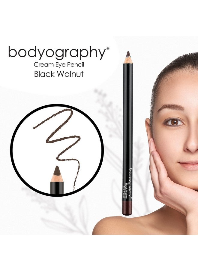 Bodyography Cream Eye Pencil (Black Walnut) Dark Brown Salon Wooden Waterproof Makeup Pencil W/ Coconut Oil Longwearing Crueltyfree Glutenfree Parabenfree - Image 4