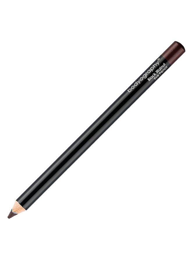 Bodyography Cream Eye Pencil (Black Walnut) Dark Brown Salon Wooden Waterproof Makeup Pencil W/ Coconut Oil Longwearing Crueltyfree Glutenfree Parabenfree - Image 1