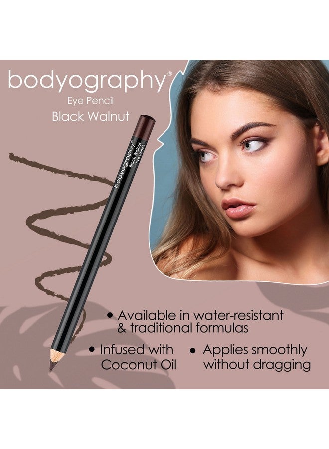 Bodyography Cream Eye Pencil (Black Walnut) Dark Brown Salon Wooden Waterproof Makeup Pencil W/ Coconut Oil Longwearing Crueltyfree Glutenfree Parabenfree - Image 3