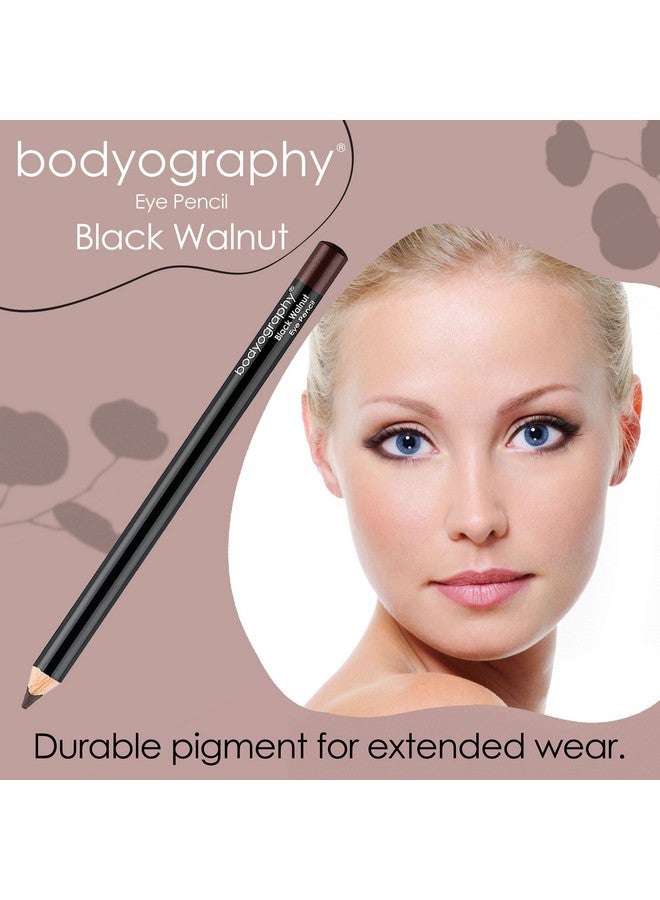 Bodyography Cream Eye Pencil (Black Walnut) Dark Brown Salon Wooden Waterproof Makeup Pencil W/ Coconut Oil Longwearing Crueltyfree Glutenfree Parabenfree - Image 2