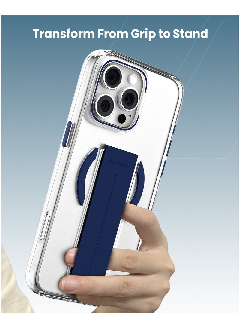 Moxedo حافظة مكسيدو المغناطيسية الواقية مقاومة للخدوش حماية من السقوط متوافقة مع تقنية ماغسيف لهاتف آيفون 16 برو ماكس 6.9 بوصة - أزرق - Image 3