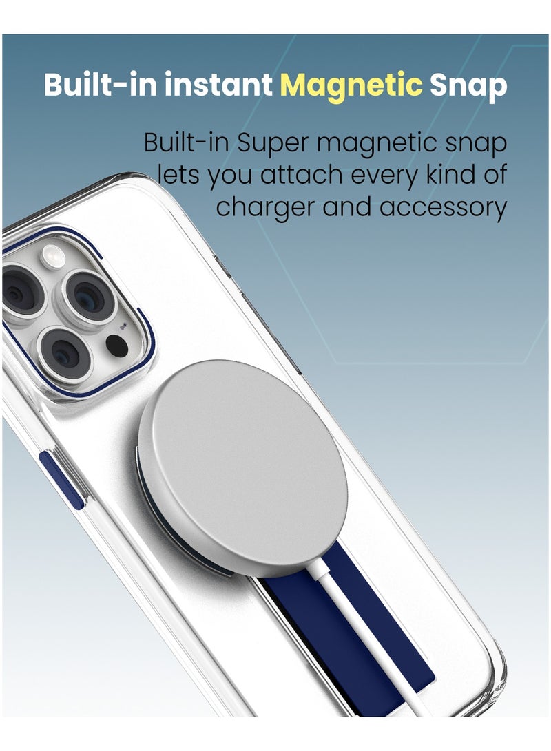 Moxedo حافظة مكسيدو المغناطيسية الواقية مقاومة للخدوش حماية من السقوط متوافقة مع تقنية ماغسيف لهاتف آيفون 16 برو ماكس 6.9 بوصة - أزرق - Image 4
