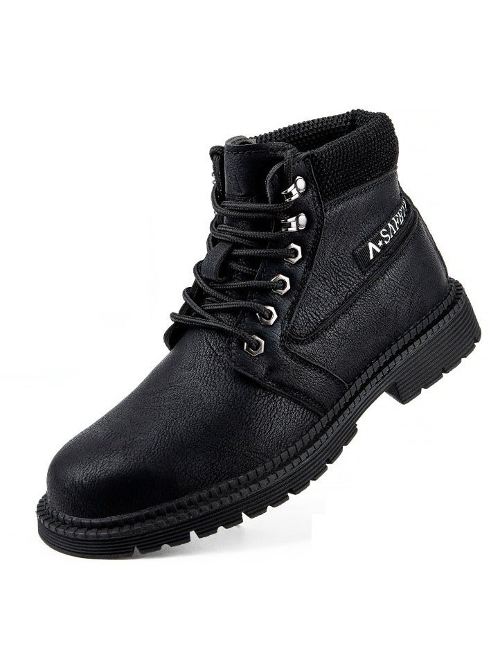 NIBEMINENT Waterproof Work Safety Shoes For Men Rubber Sole Protective Work Sneakers Men Breathable Warehouse, Mining Safety Footwear