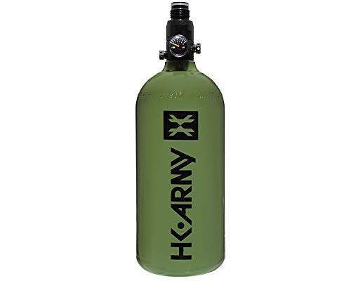 HK Army 48ci/3000psi Aluminum Compressed Air HPA Tank - Refillable High Pressure System for Paintball & Airsoft Gear - Olive - Image 4