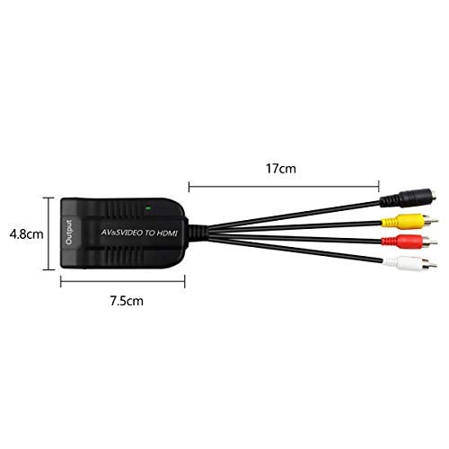 HDSUNWSTD Male AV to HDMI Converter, Supports PAL, NTSC, 1080p/720p Output - Image 5