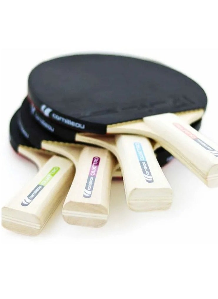 CORNILLEAU - Sport Pack Quattro – 4 Lightweight Table Tennis Bats With Comfortable Grip + 4 Durable Balls, Ergonomic Design, Ideal For Beginners, Family Fun & Casual Play - Image 1