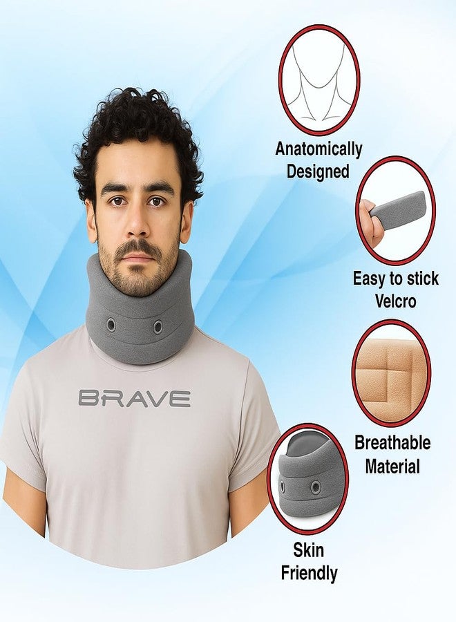 Dr Helix Cervical Collar for Neck Pain Relief and Support - Adjustable Orthopedic Neck Brace - Breathable - Grey - M - Image 3