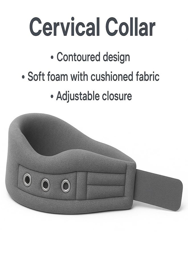 Dr Helix Cervical Collar for Neck Pain Relief and Support - Adjustable Orthopedic Neck Brace - Breathable - Grey - M - Image 4