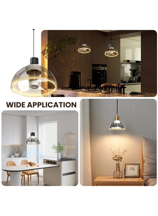 زوتويي مروحة سقف ZOTOYI Socket Fan Light مع إضاءة LED وجهاز تحكم عن بعد 8 بوصات مروحة سقف صغيرة منخفضة الارتفاع قابلة للتعديل سطوع وسرعة المروحة للاستوديو وغرفة النوم وغرفة المعيشة والمطبخ وغرفة الطعام - 1700LM  - Image 2